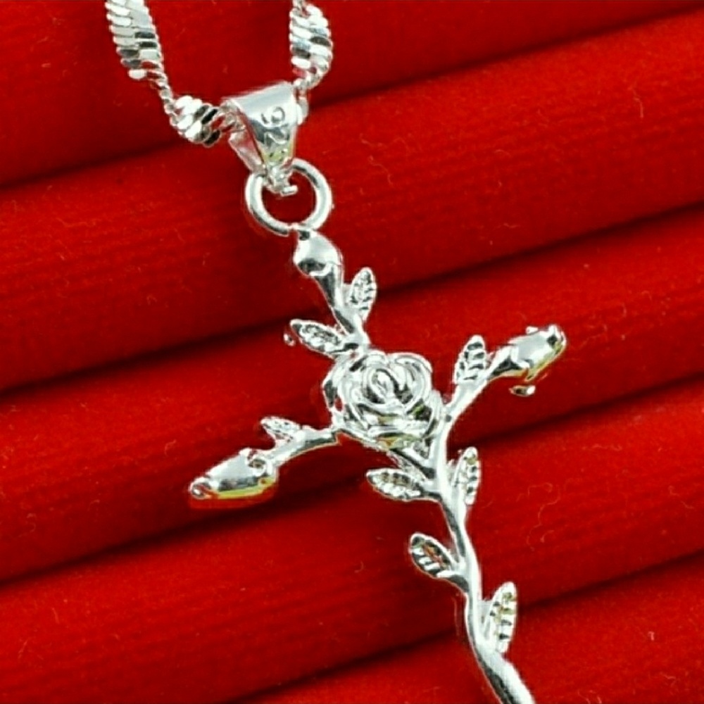 ☆Rose cross .925 S.S.Necklace